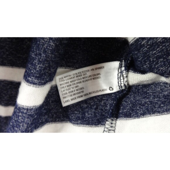 MERONA Tee Shirt Womens  XS navy blue/white stripe long sleeve stretch Nautical. - Picture 9 of 9